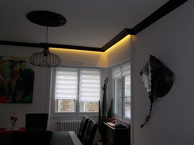 Installation spots LED encastrés cuisine moderne